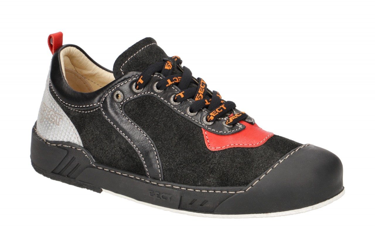 Eject 20233 PUZZLE Damenschuhe sportliche Schn?r-Halbschuhe Schwarz Rot Silber 1 Eject 20233 PUZZLE Damenschuhe sportliche Schn?r-Halbschuhe Schwarz Rot Silber
