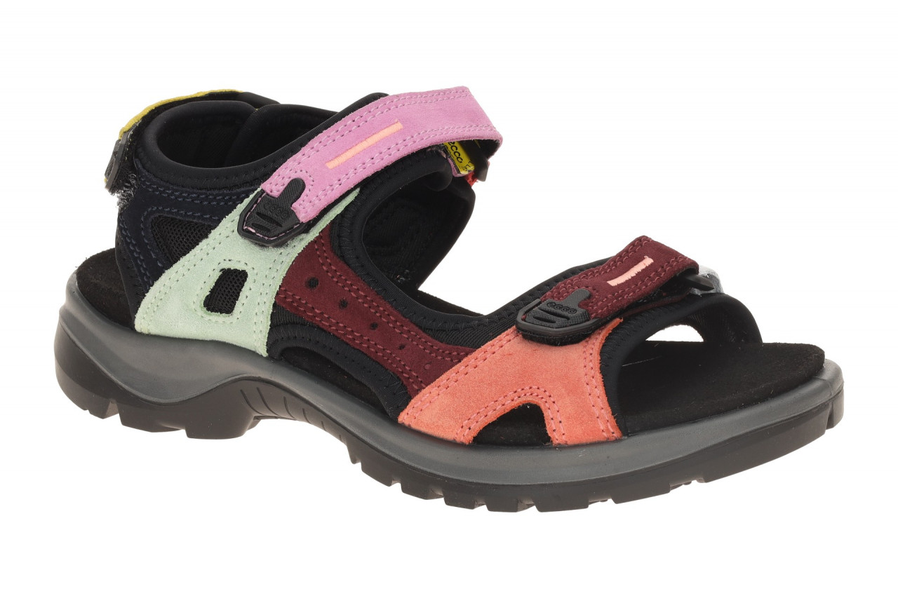 Ecco 06956361661 Yucatan Sandale Damen Multicolor Schwarz Velour Gummisohle 1 Ecco 06956361661 Yucatan Sandale Damen Multicolor Schwarz Velour Gummisohle