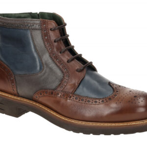 Galizio Torresi Herrenstiefelette 325288 in Braun - Nougat/Blu/Smoke | Echtle...