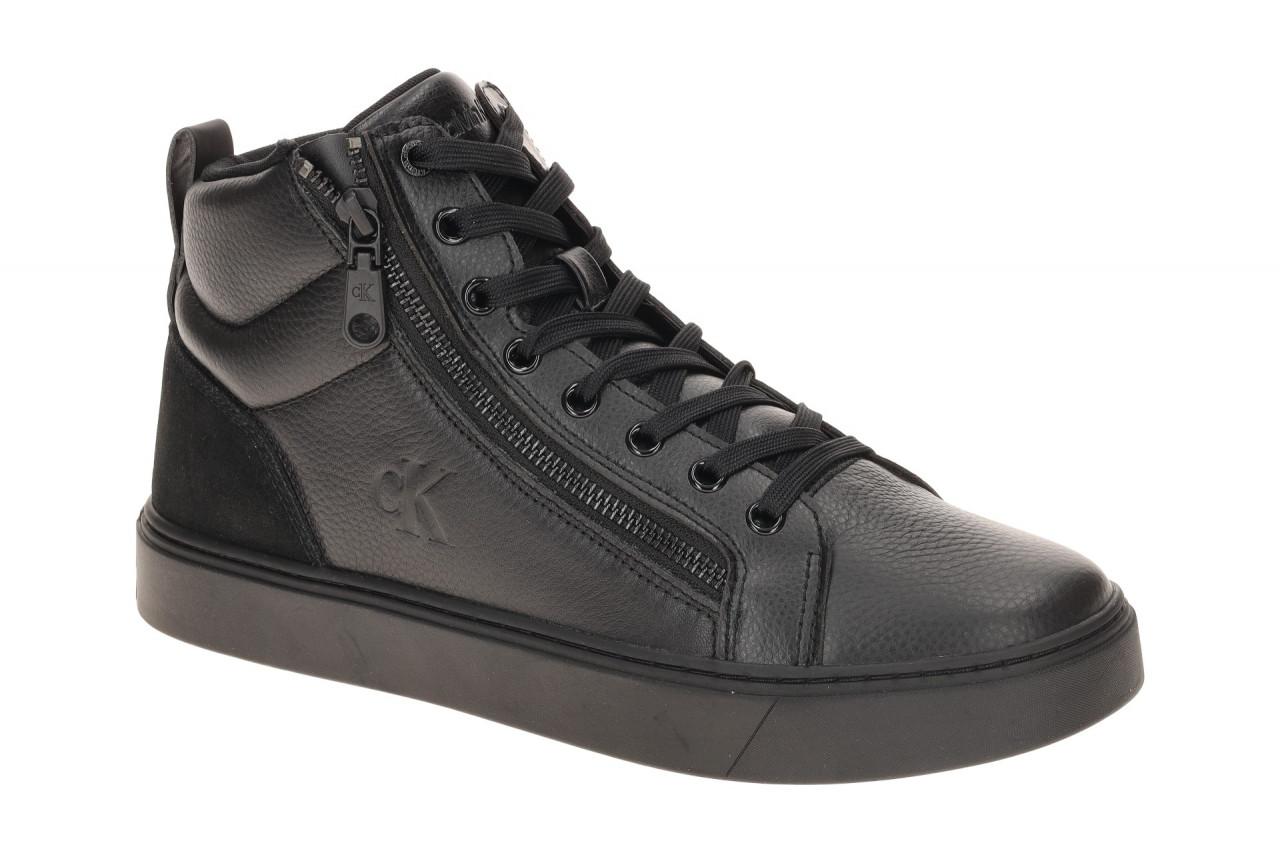 Calvin Klein YM01428 0GJ Classic Cupsole Mid Sneaker triple black 1 Calvin Klein YM01428 0GJ Classic Cupsole Mid Sneaker triple black