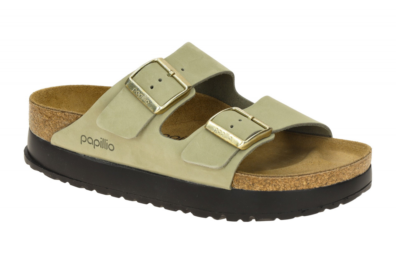 Birkenstock 1026971 ARIZONA PAP FLEX PLATFORM Damen Pantoletten Gr?n Eucalyptus 1 Birkenstock 1026971 ARIZONA PAP FLEX PLATFORM Damen Pantoletten Gr?n Eucalyptus