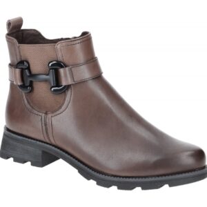 CAPRICE 25428 Damen Stiefeletten Taupe Nappaleder Flauschiges Innenfutter Rei...