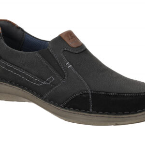 Josef Seibel Herrenschuhe 44901 TE071 101 in Schwarz - bequeme Slipper mit Ec...