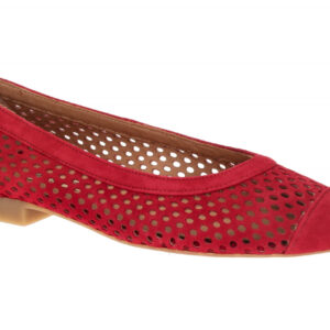 Paul Green Damen Ballerinas 1215-029 Chili Rot Echtleder Slipper mit spitzer ...