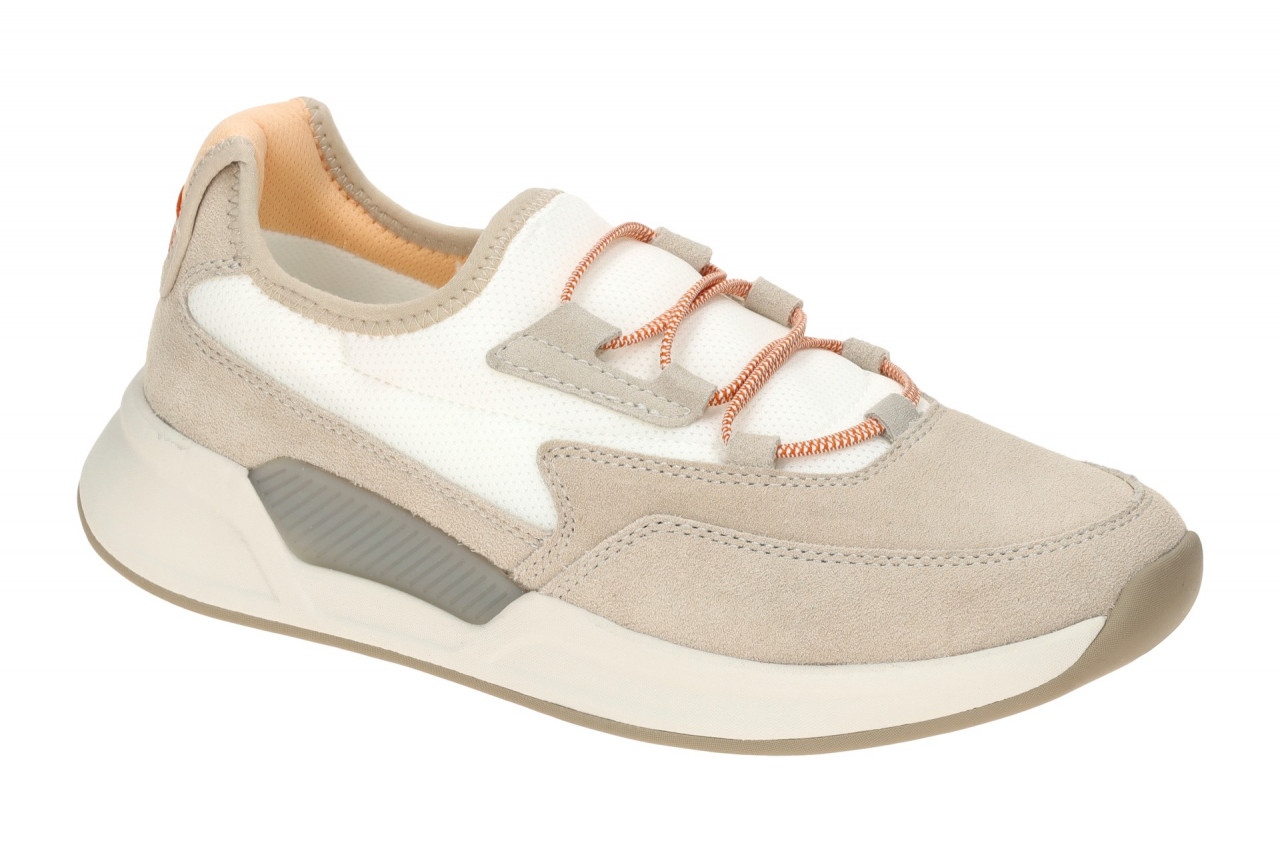 Gabor 66.951 Damen Slipper ROLLINGSOFT beige/wei?/orange oasi - sportlich leicht 1 Gabor 66.951 Damen Slipper ROLLINGSOFT beige/wei?/orange oasi - sportlich leicht