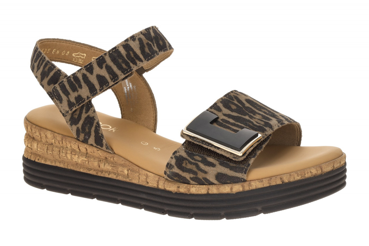 Gabor Damen Sandalette 82.700.62 Braun Cognac Keilabsatz Klettverschluss Echt... 1 Gabor Damen Sandalette 82.700.62 Braun Cognac Keilabsatz Klettverschluss Echt...