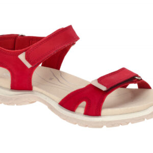Ecco Damen Sandale 85333302466 Chili Red Nubuck Receptor Profil Gummisohle