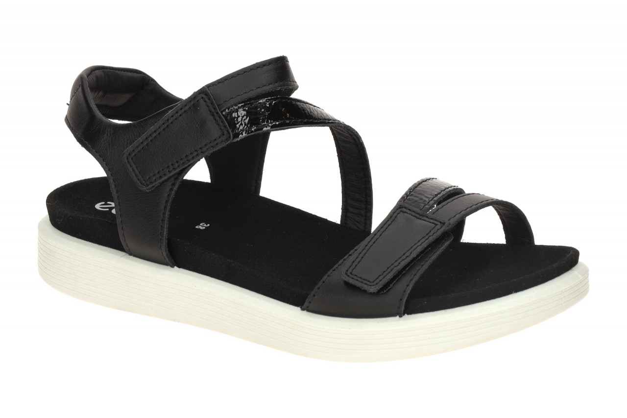 Ecco 238803 SOFT SANDAL Damen Sandale Schwarz PU-Sohle flexibel Klettverschluss 1 Ecco 238803 SOFT SANDAL Damen Sandale Schwarz PU-Sohle flexibel Klettverschluss