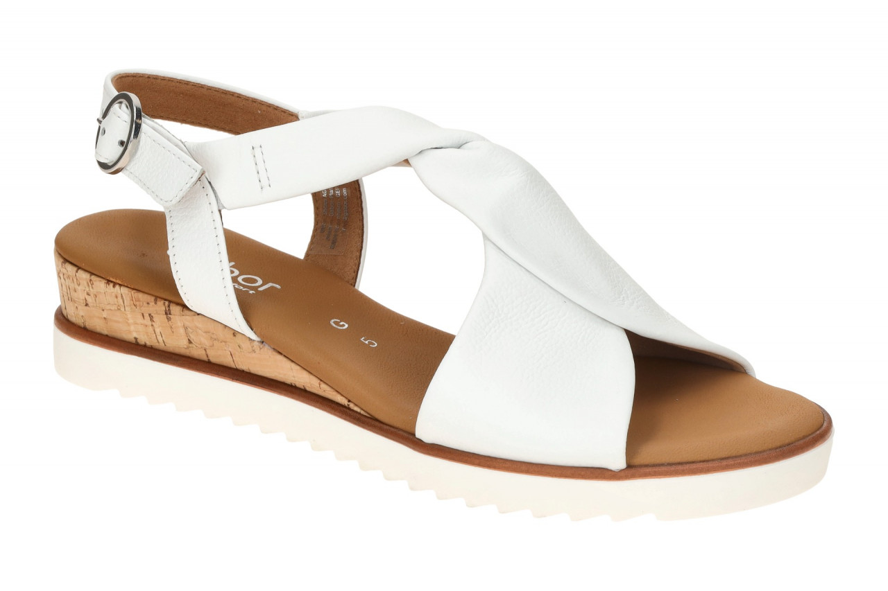 Gabor 82.751.50 Damen Sandalette Wei? Kork-Keilabsatz - Riemchen T-Steg Comfort 1 Gabor 82.751.50 Damen Sandalette Wei? Kork-Keilabsatz - Riemchen T-Steg Comfort
