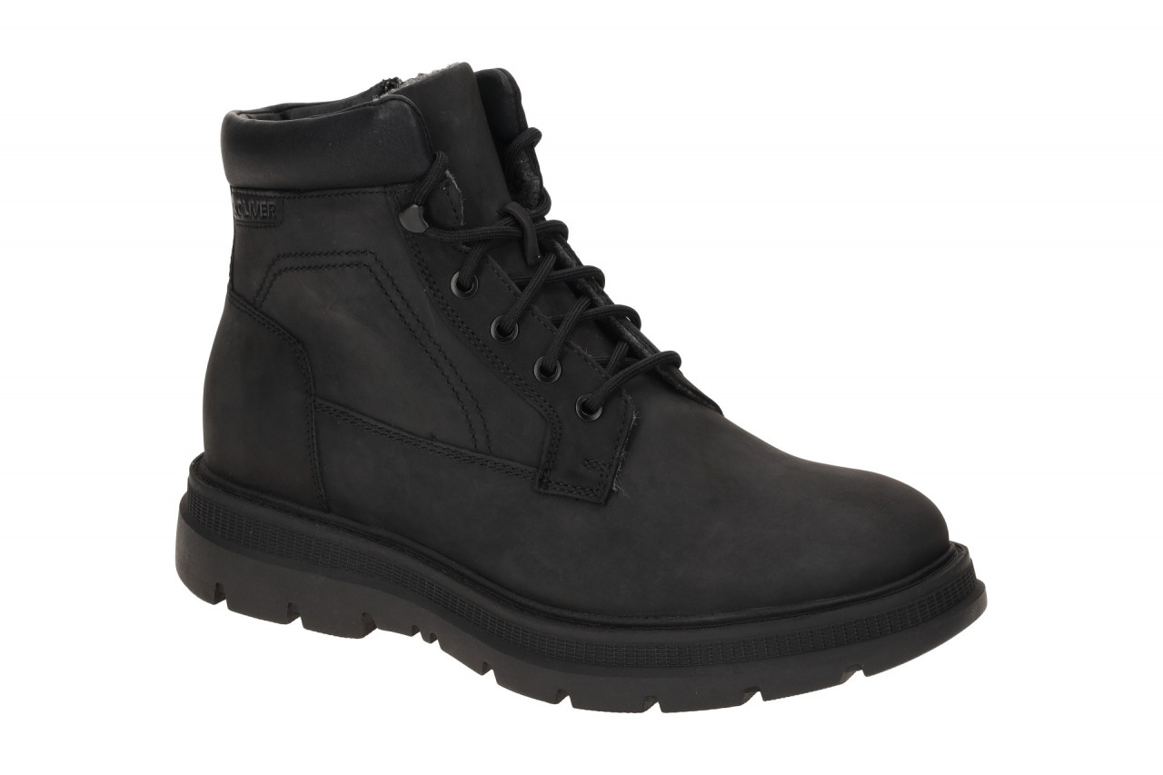 S. Oliver Herren Stiefelette 5-16217-43 Schwarz - all black, Echtleder + Synt... 1 S. Oliver Herren Stiefelette 5-16217-43 Schwarz - all black, Echtleder + Synt...
