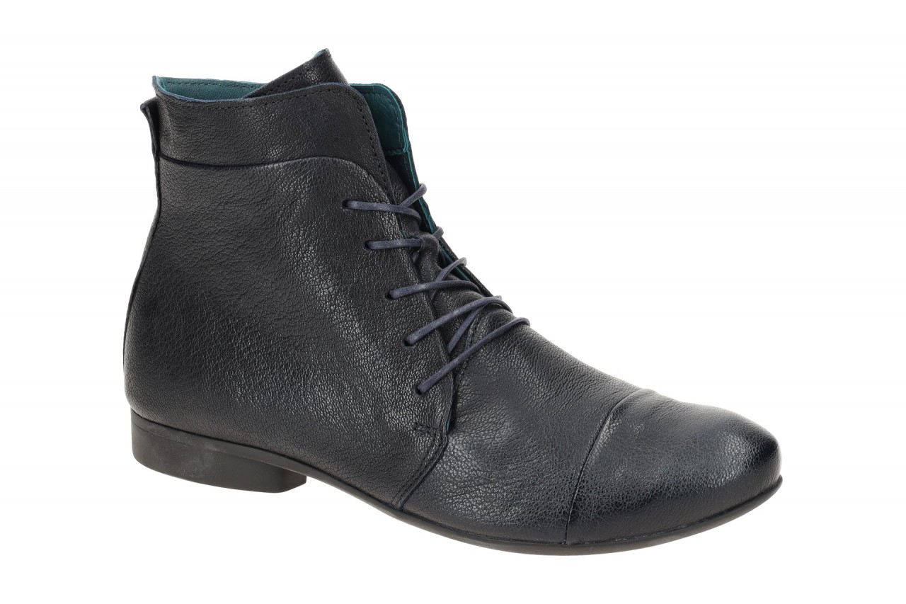 Think Damen Stiefeletten GUAD 2 Navy Blau Echtleder Ankle Boots 1,5cm Absatz 1 Think Damen Stiefeletten GUAD 2 Navy Blau Echtleder Ankle Boots 1,5cm Absatz