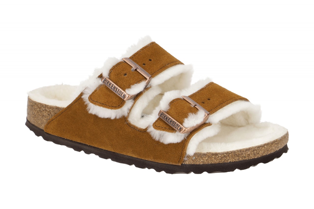 Birkenstock 1001135 Arizona Shearling Braun Mink Lammfell Pantoletten 1 Birkenstock 1001135 Arizona Shearling Braun Mink Lammfell Pantoletten