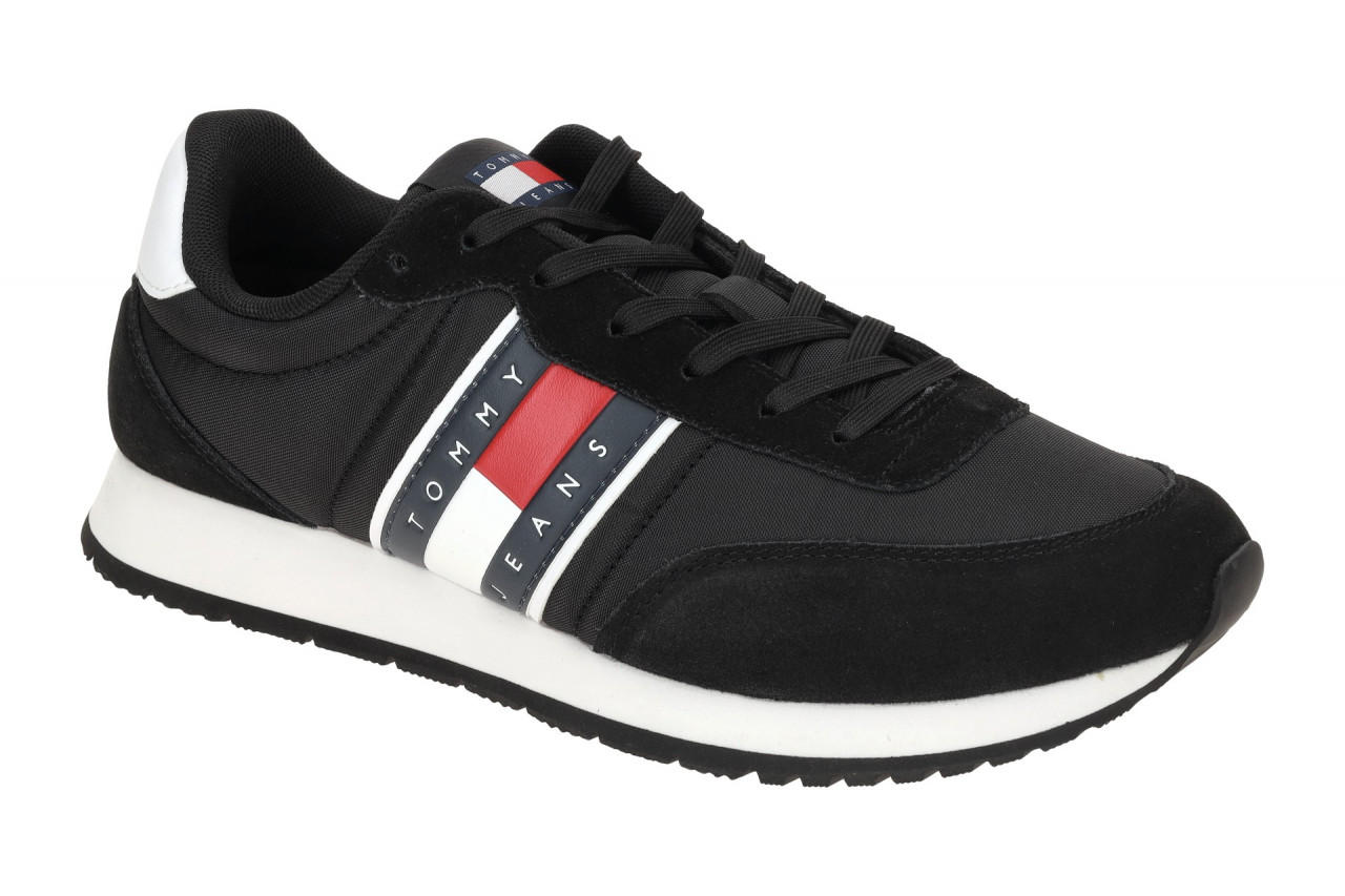 Tommy Hilfiger EM01351 BDS Sneaker Schwarz Herrenschuhe Runner Casual ESS 1 Tommy Hilfiger EM01351 BDS Sneaker Schwarz Herrenschuhe Runner Casual ESS