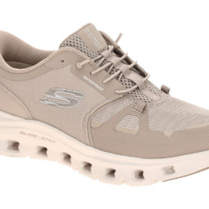 Skechers 150487 TPE Damen Slipper taupe-braun wasserdicht Air Cooled Memory Foam