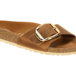Birkenstock 1006525 Madrid Big Buckle Damen Pantoletten braun Nubuckleder - A...