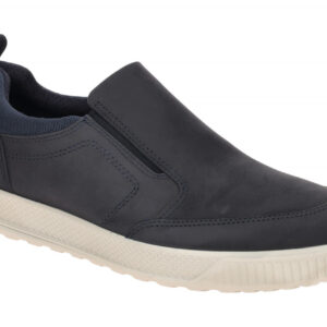 Ecco 50165402038 Slip On Herrenschuhe Marine Blau Nubuck Flexibel & leicht