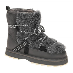 EMU W13196 CHAR Winterstiefelette BLURRED TEDDY grau + schwarz + beige Echtle...