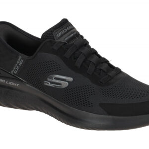Skechers 232459 BBK Herrensportslipper Schwarz Air Cooled Memory Foam