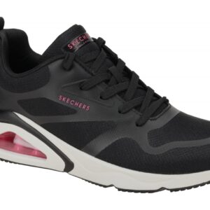 Skechers 177420 BLK Damen Sportliche Schn?r-Halbschuhe Schwarz Air Cooled Mem...