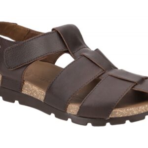 Panama Jack Stanley C1 marron Herren Sandale in dunkelbraun Fettleder mit Kle...