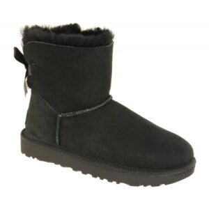 UGG 1016501 BLK Damen-Winterstiefel Mini Bailey Bow II schwarz Lammfell-Futter