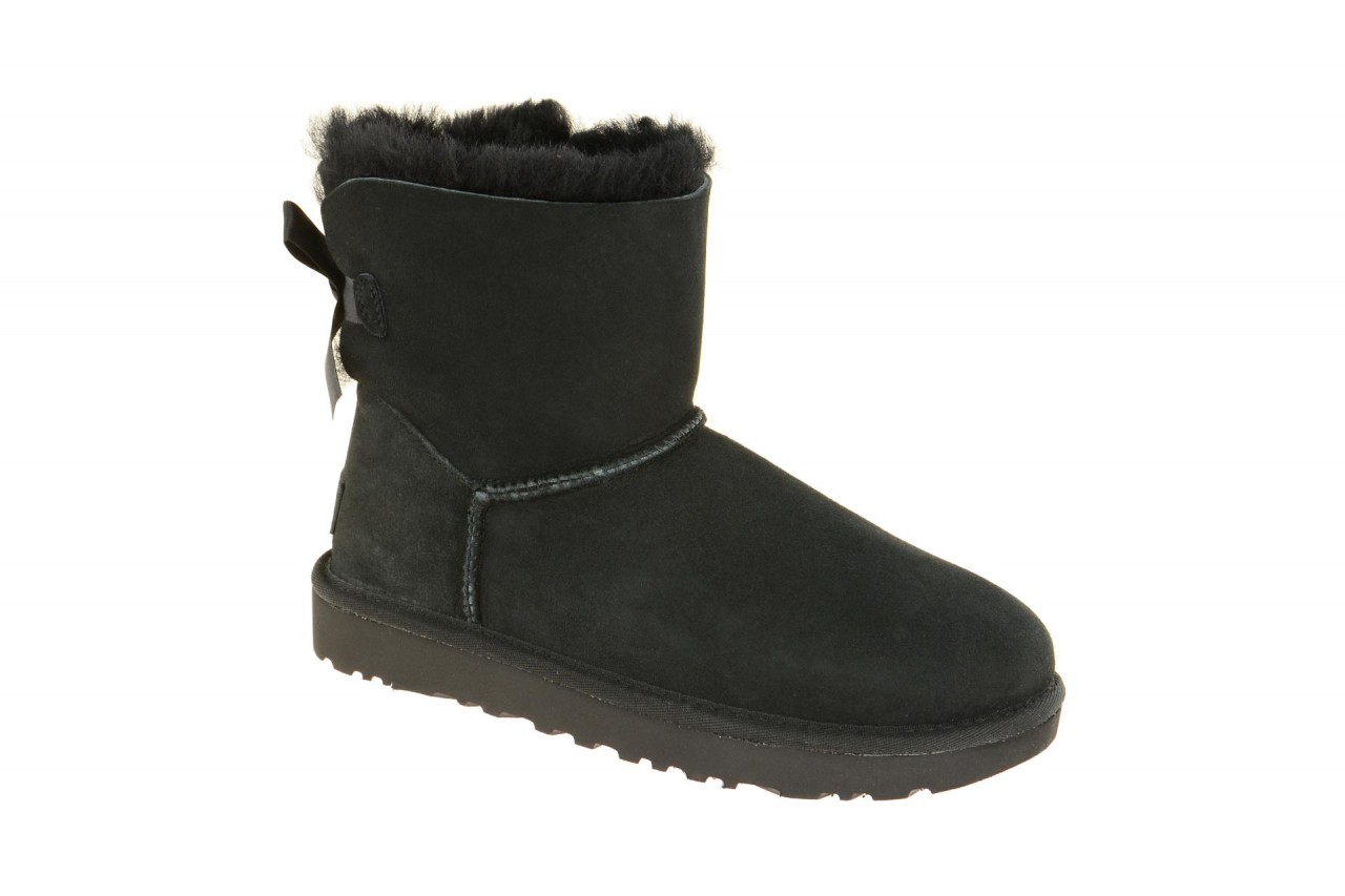 UGG 1016501 BLK Damen-Winterstiefel Mini Bailey Bow II schwarz Lammfell-Futter 1 UGG 1016501 BLK Damen-Winterstiefel Mini Bailey Bow II schwarz Lammfell-Futter