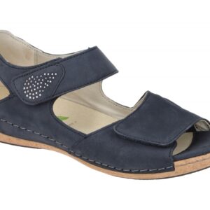 Waldl?ufer 342H80 Heliett Damen Sandale marineblau OrthoTritt Wechselfu?bett