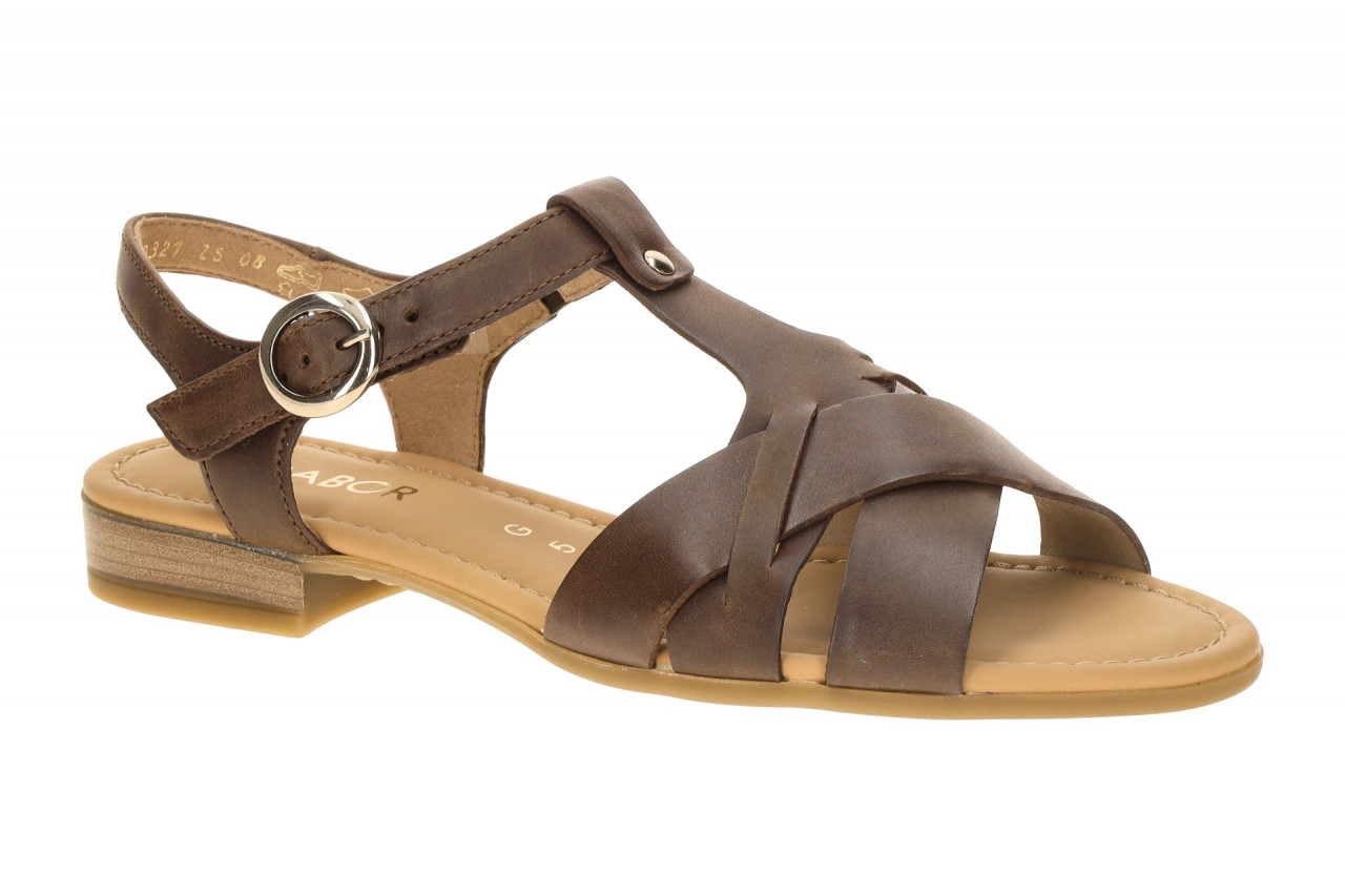 Gabor 82.794 Damen Riemchen Sandalette Braun Sattel Vacchetta Echtleder Gummi... 1 Gabor 82.794 Damen Riemchen Sandalette Braun Sattel Vacchetta Echtleder Gummi...
