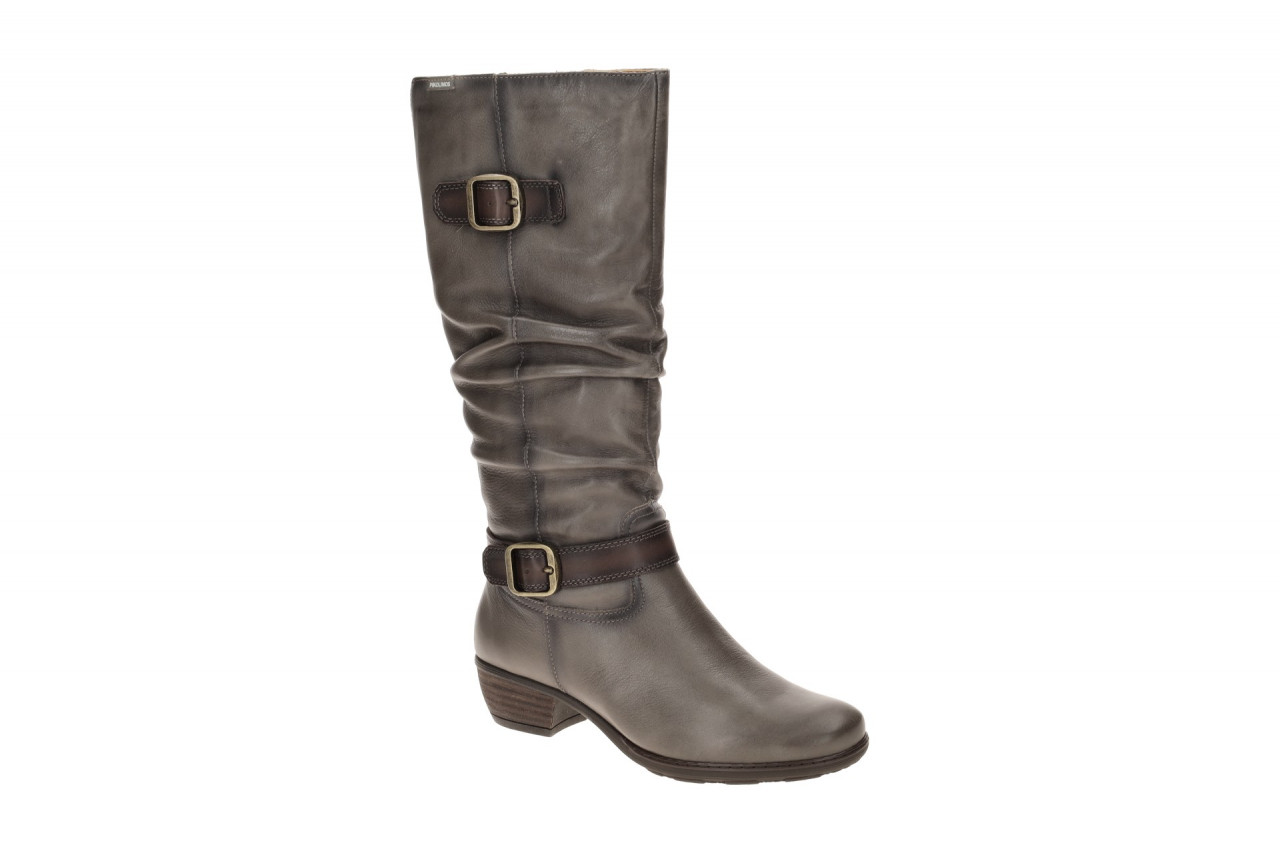 Pikolinos W7P-9789C1 ceniza Damen Biker Langschaft Stiefel grau - UTIEL 1 Pikolinos W7P-9789C1 ceniza Damen Biker Langschaft Stiefel grau - UTIEL