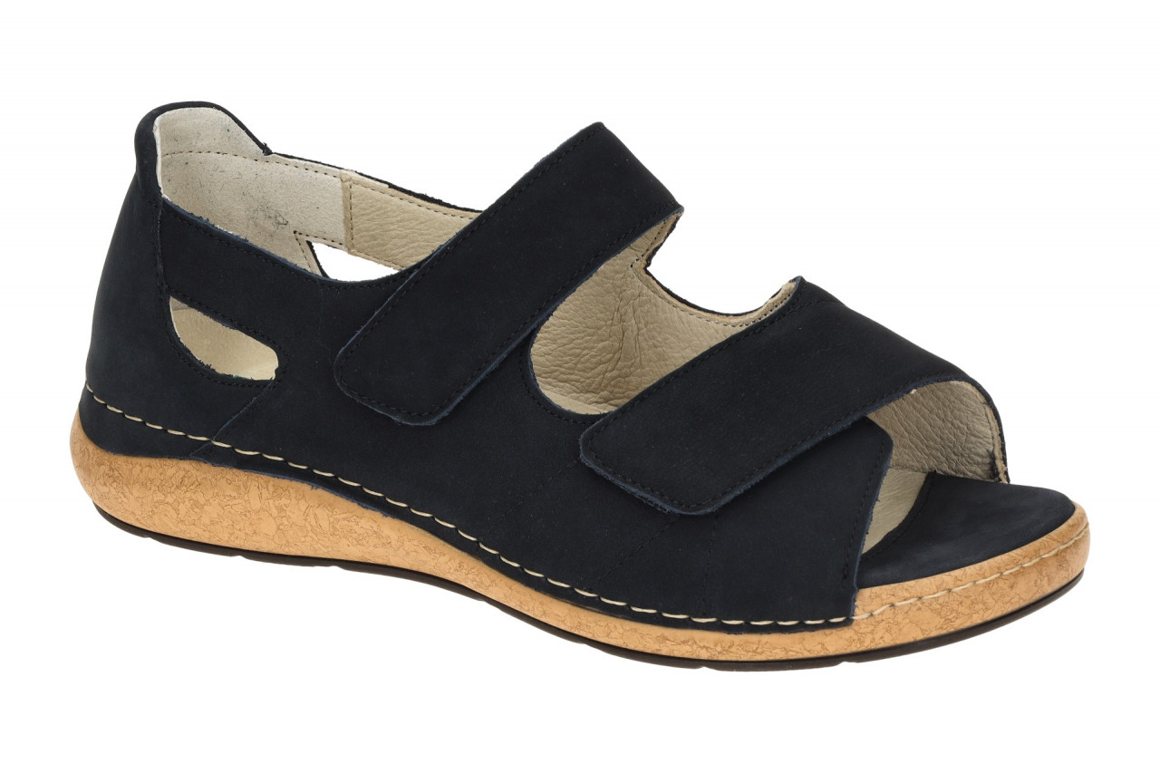 Waldl?ufer 681801 K-HELIETT Damen Sandale Blau marine PU Sohle Massage Fu?bett 1 Waldl?ufer 681801 K-HELIETT Damen Sandale Blau marine PU Sohle Massage Fu?bett