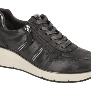Tamaris 1-23763-43 214 Halbschuhe anthracite Sneaker mit Keilabsatz