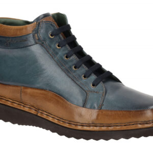 Galizio Torresi Herrenstiefelette 620448 blau marrone/blu Echtleder rutschfes...