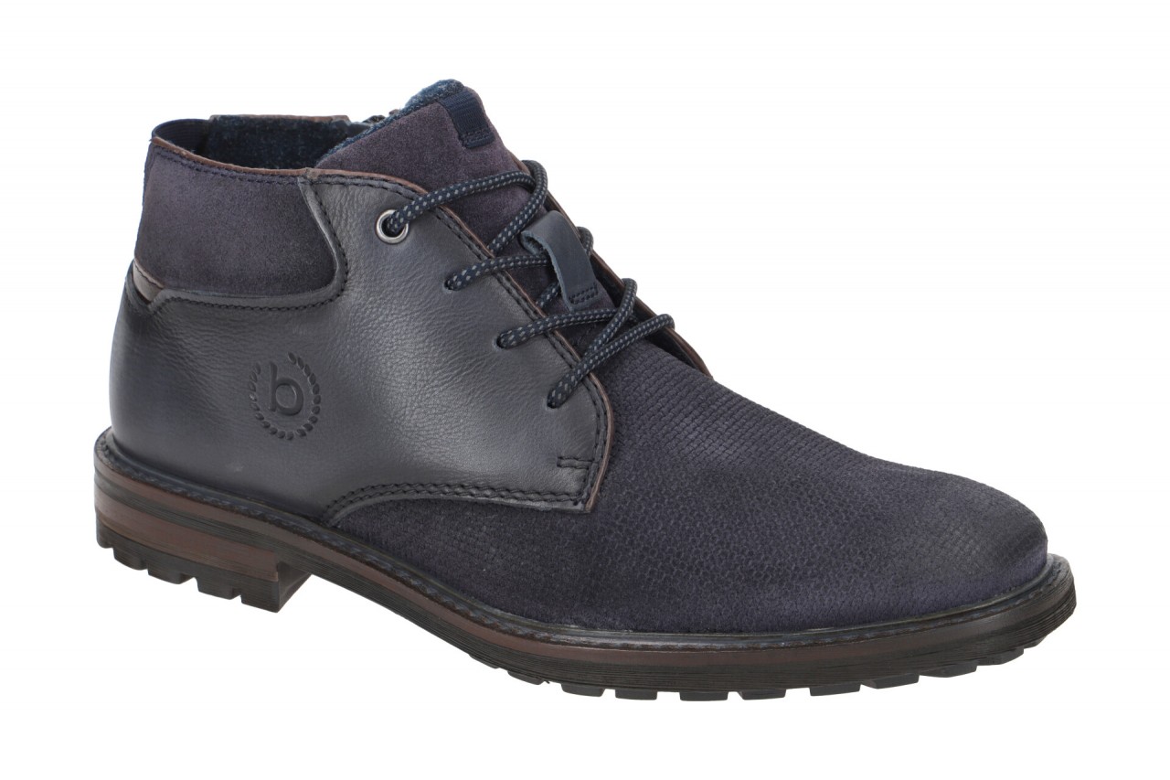 Bugatti 331-ACC30-3410 4141 Herrenstiefelette MASATComfort in dunkelblau + braun 1 Bugatti 331-ACC30-3410 4141 Herrenstiefelette MASATComfort in dunkelblau + braun