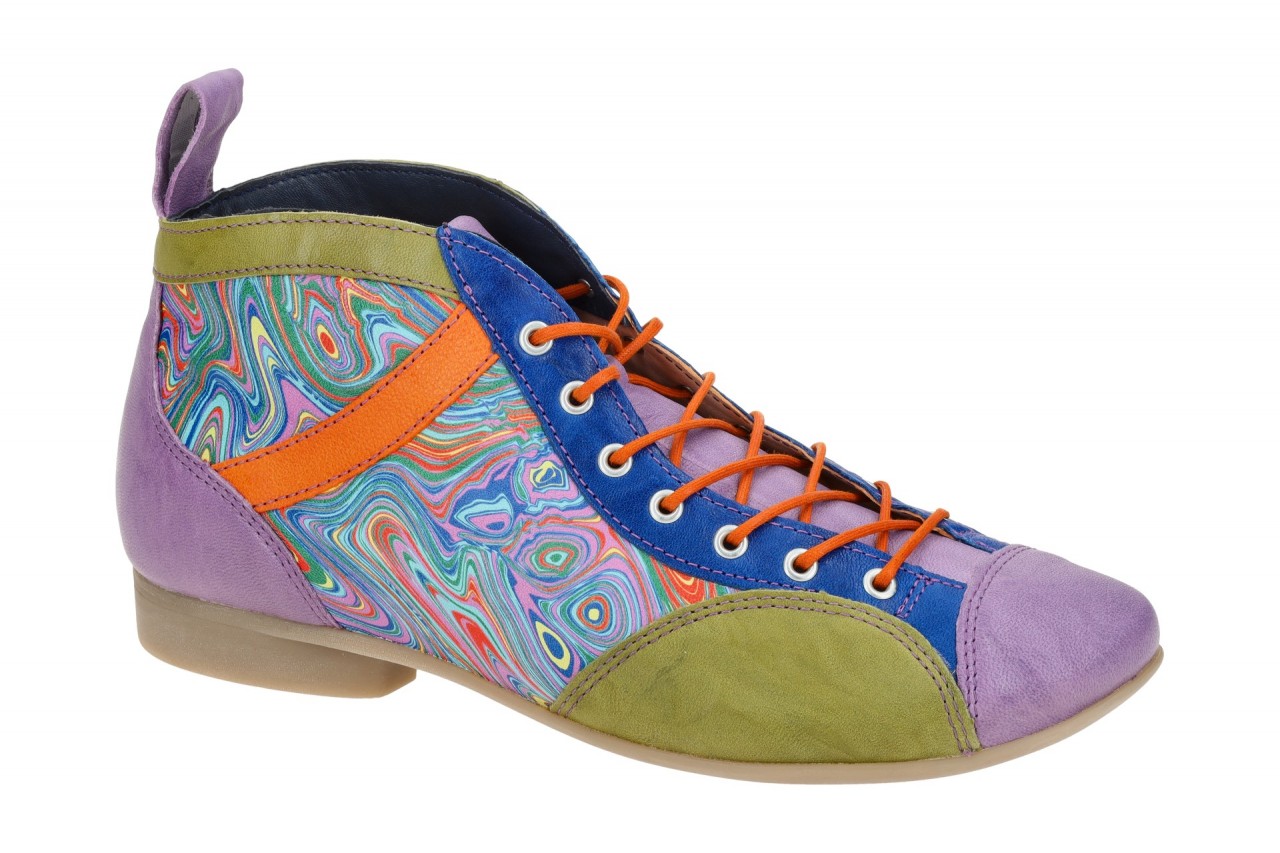 Think GUAD 2 Damenschuhe Stiefeletten lila multicolour Psychedelic Leder Gumm... 1 Think GUAD 2 Damenschuhe Stiefeletten lila multicolour Psychedelic Leder Gumm...