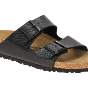 Birkenstock 1027835 Arizona BS Damen Pantoletten Schwarz shiny lizard bleck a...