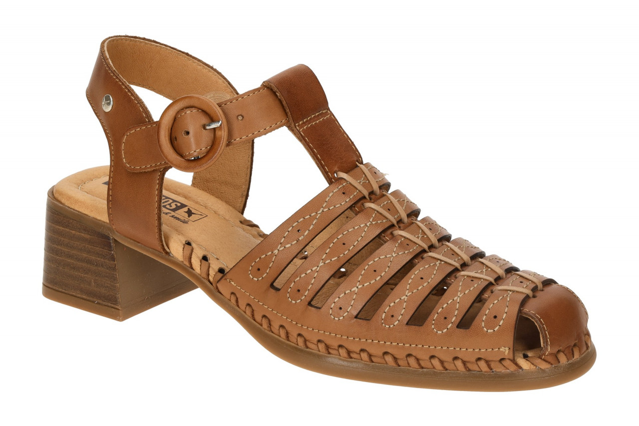 Pikolinos W9G-1577 Romana Damen Sandalette in Braun - brandy, Echtleder, Gumm... 1 Pikolinos W9G-1577 Romana Damen Sandalette in Braun - brandy, Echtleder, Gumm...
