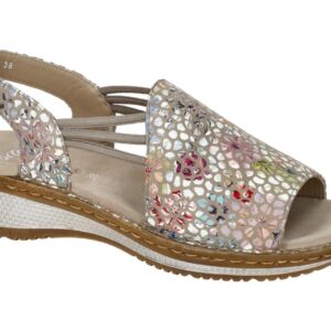ara 12-29005 04 Damen Sandale Hawaii 2.0 Grau Sasso Rauhleder Keilabsatz