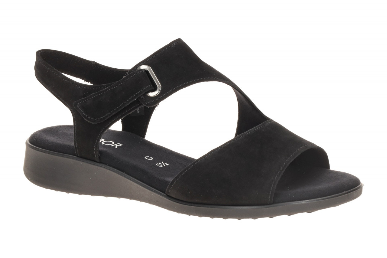 Gabor 82.803.47 Damen Sandalette Schwarz Soft Nubuk Textil Komfort Fu?bett 1 Gabor 82.803.47 Damen Sandalette Schwarz Soft Nubuk Textil Komfort Fu?bett