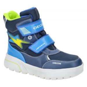 Geox J267UC SVEGGEN BOY ABX Kinder Klett Winter Stiefel blau navy / light blu...
