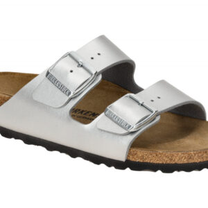 Birkenstock 1012283 ARIZONA Damen Pantoletten Silber Wechselfu?bett