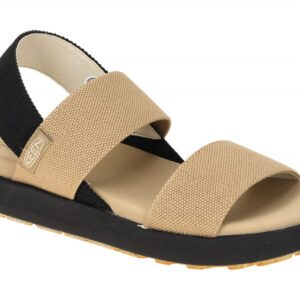 Keen 1030141 Elle Backstrap Damen Sandale Beige/Schwarz - recyceltes PET, Fu?...