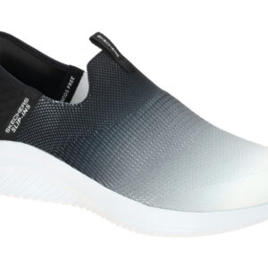 Skechers 150183 BKW Beauty Blend Slip Ons White/Black/Wht Maschinen Waschbar