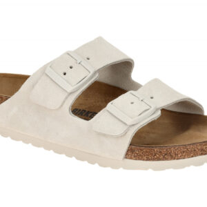 Birkenstock 1026817 BS Arizona Damenschuhe wei? antique white bequeme Pantole...