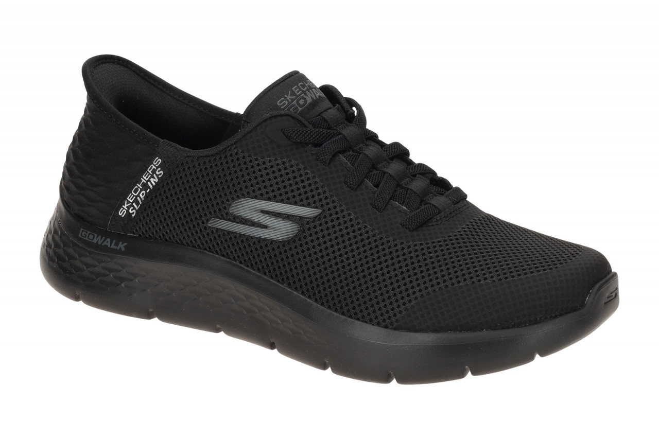 Skechers 216324 BBK Herren Slipper Schwarz - GO WALK FLEX HANDS UP 1 Skechers 216324 BBK Herren Slipper Schwarz - GO WALK FLEX HANDS UP