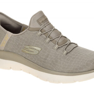 Skechers 150128 TPGD Damen Halbschuhe taupe/gold Slip On Sneaker Vegan & Wasc...