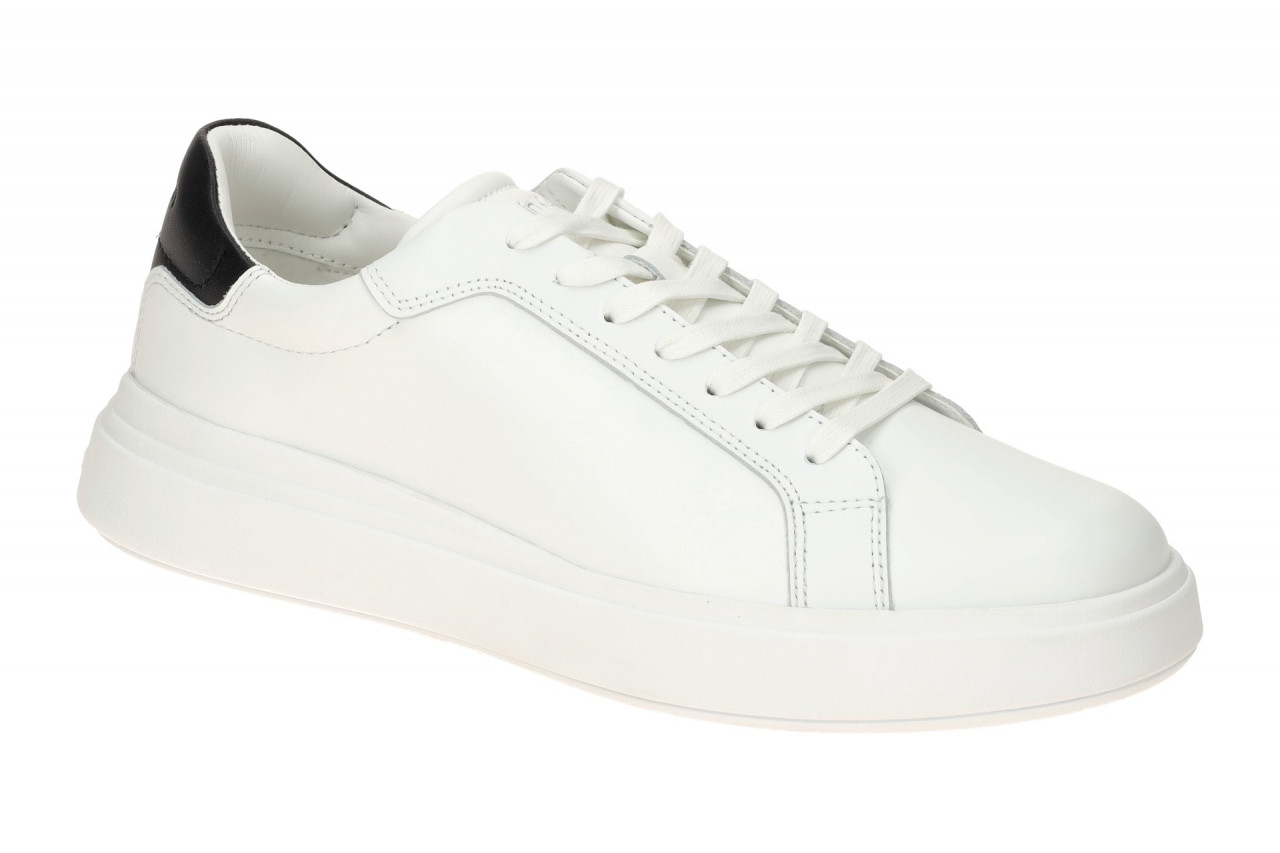 Calvin Klein Sneakers HM01016 0K9 White/Black Leather Lace-Up Halbschuhe 1 Calvin Klein Sneakers HM01016 0K9 White/Black Leather Lace-Up Halbschuhe