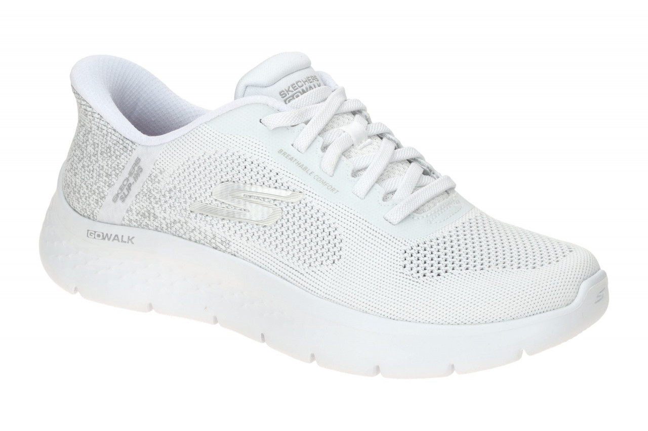 Skechers 125503 WHT GO WALK FLEX - SAFIYA Damen Slipper wei? Textil Memory Foam 1 Skechers 125503 WHT GO WALK FLEX - SAFIYA Damen Slipper wei? Textil Memory Foam