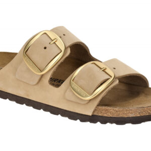 Birkenstock 1024064 ARIZONA BIG BUCKLE Damen Pantoletten Sandcastle Echtleder