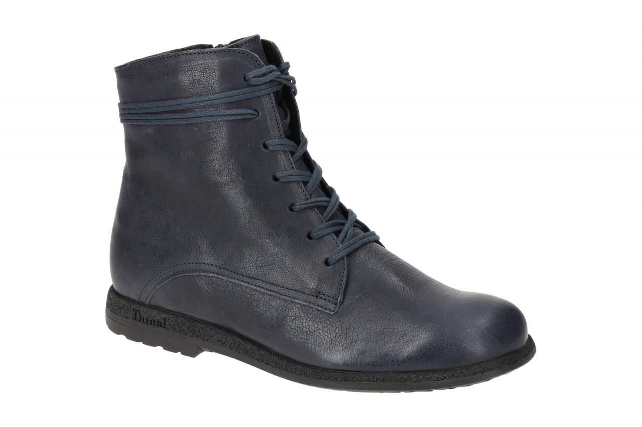 Think 843 Damen Stiefeletten navy blau Echtleder Schn?rung & Rei?verschluss 1 Think 843 Damen Stiefeletten navy blau Echtleder Schn?rung & Rei?verschluss