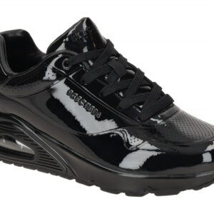 Skechers 177142/BBK Damen Sport Halbschuhe UNO - SHINY ONE Schwarz Gl?nzend